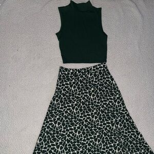 Skirt and top set